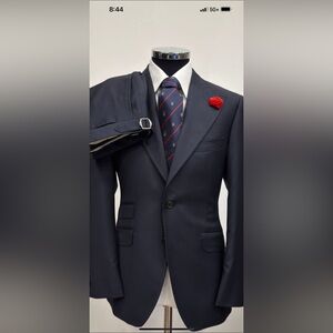 Navy blue super 180 wool suit